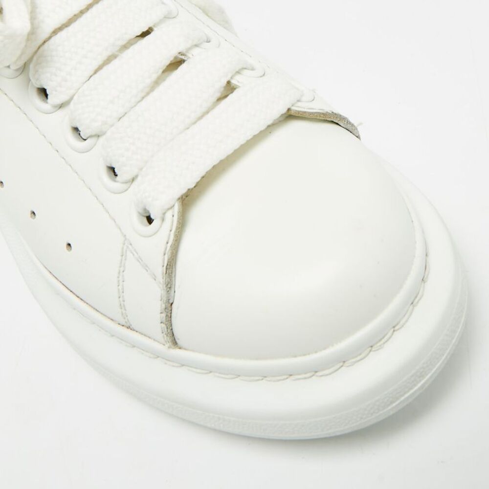 Alexander Mcqueen Oversized Size 37.5 White/black Leather And Suede Low Top - Picture 7 of 7